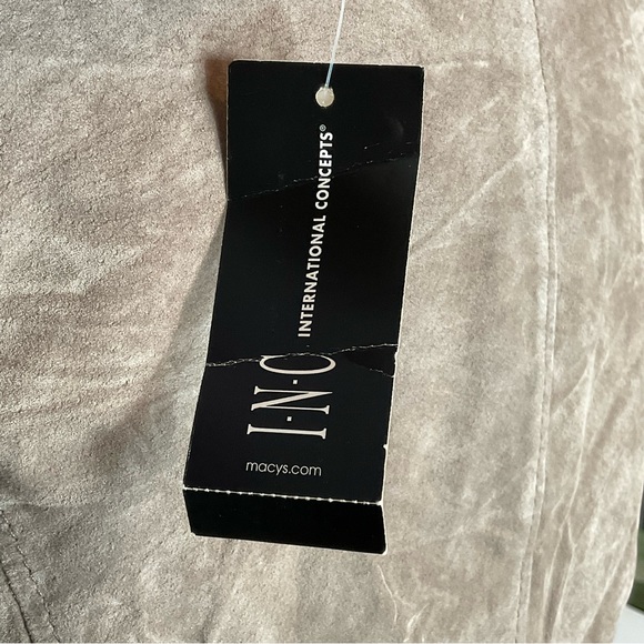 INC International Concepts - Size M Taupe Suede Ruffled Jacket (orig. $199) - Picture 12 of 13